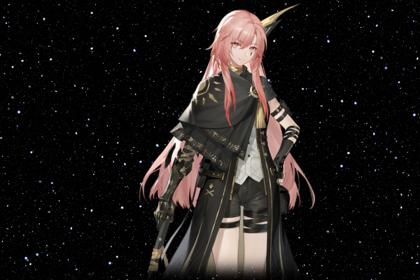 Ereshan, the disinherited heir of Cosmos in Black Beacon, exuding sharp intellect and inner conflict in elegant attire.