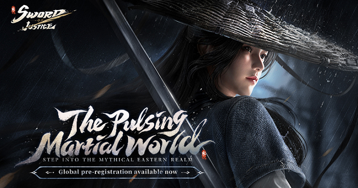 Sword of Justice MMORPG featuring AI NPCs, high-definition graphics, next-gen combat, fair competition, and an immersive AI-powered open-world.