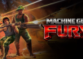 Machine Gun Fury console launch screenshot — ESDigital Games' retro run-and-gun arcade military shooter featuring pixel art action game combat.