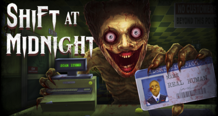 Shift at Midnight demo screenshot shows Kwalee and Bun Muen’s co-op horror game mixing gas station management with intense doppelganger survival at night.